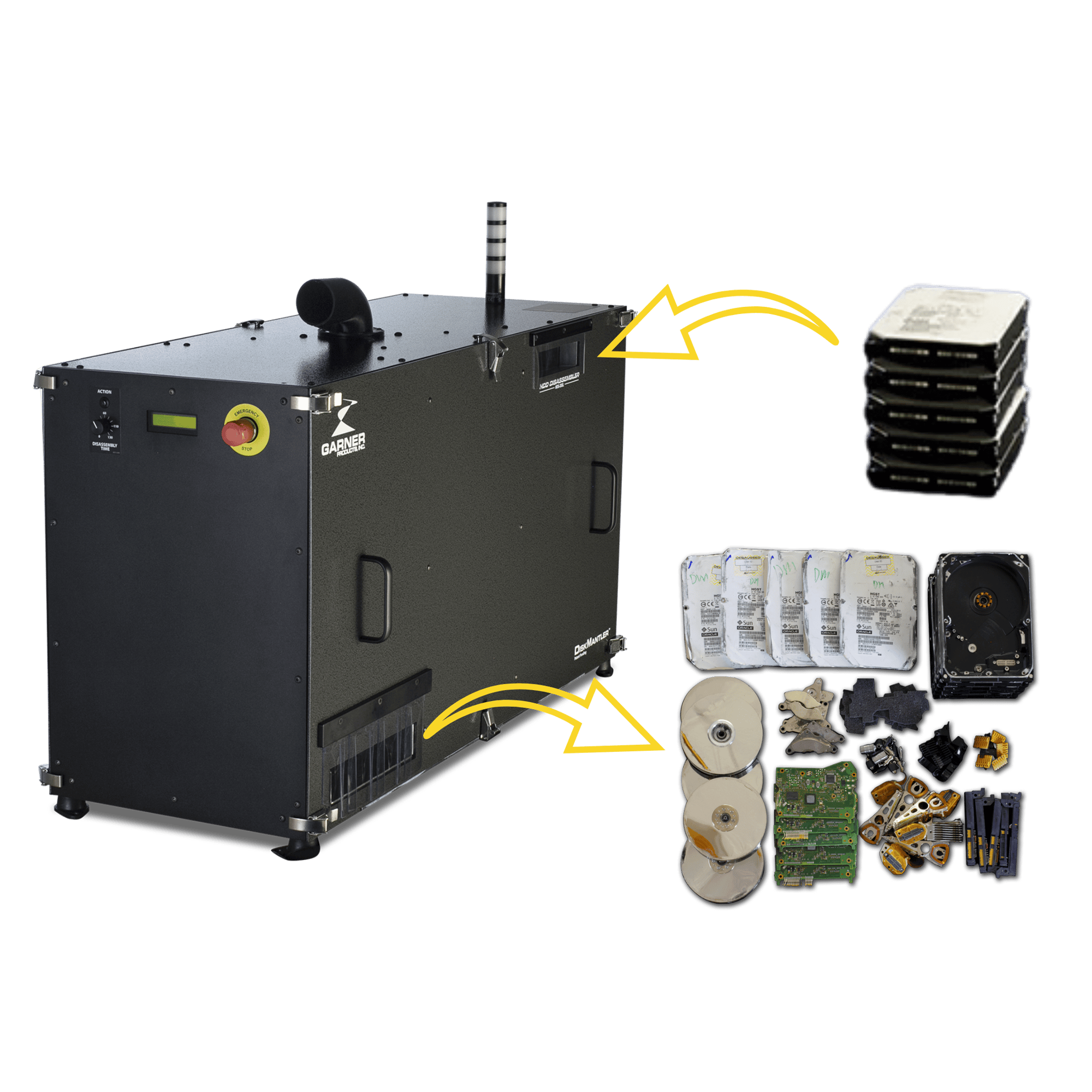 DiskMantler - HDD Disassembly and Recycling with results