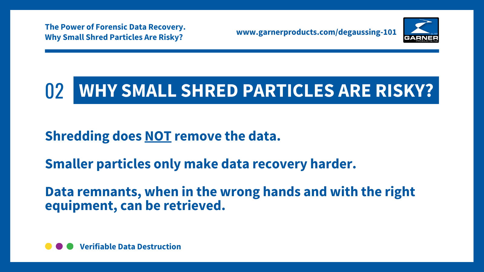 Shredding does not remove the data - small shred particles are risky